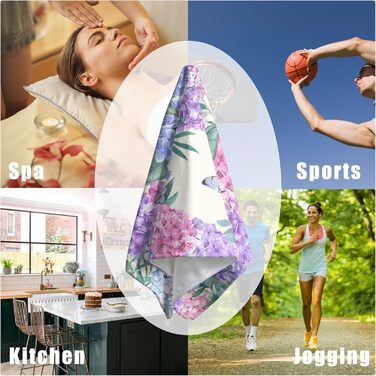 Різдвяні кухонні рушники Kwlegh, рушник для рук, різдвяна ялинка, цукерка-тростина, сніжинка, рушник для пальців, набір з 2 шт. , милий чоловічий банний рушник, високопоглинаючі рушники, 36 x (гортензія-метелик)