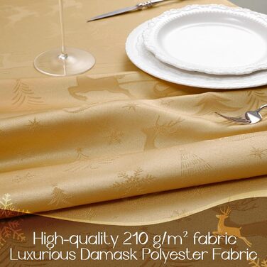 Маленька різдвяна скатертина 100 x 100 см, золото Romanstile