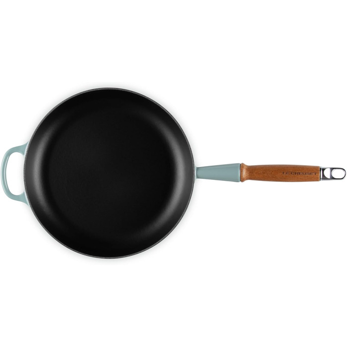 Сковорода чавунна 26 см з дерев'яною ручкою, Морська сіль Signature Le Creuset