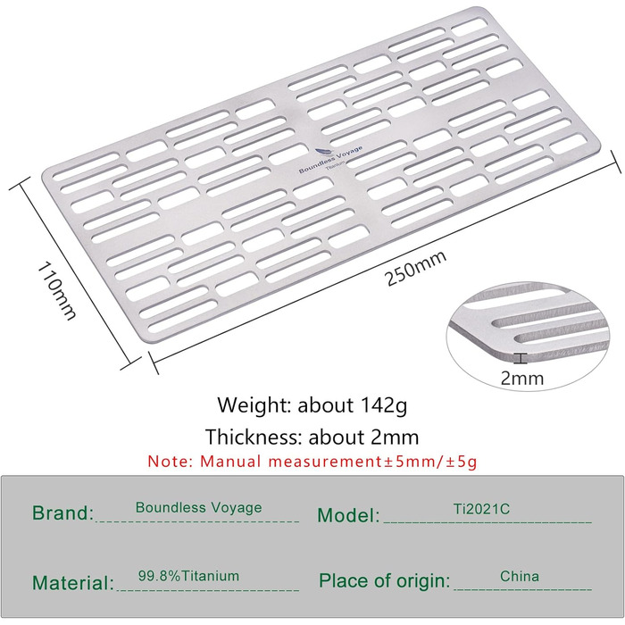 Титановая решетка для приготовления пищи iBasingo