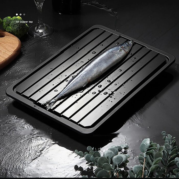 Дошка для розморожування 29,5 x 20,5 см з піддоном, чорний WDEC