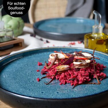 Обідня тарілка Moritz & Moritz SOLID 4 шт. 26 см - Набір тарілок з керамограніту - Набір посуду для сервірування 4 шт. великих тарілок