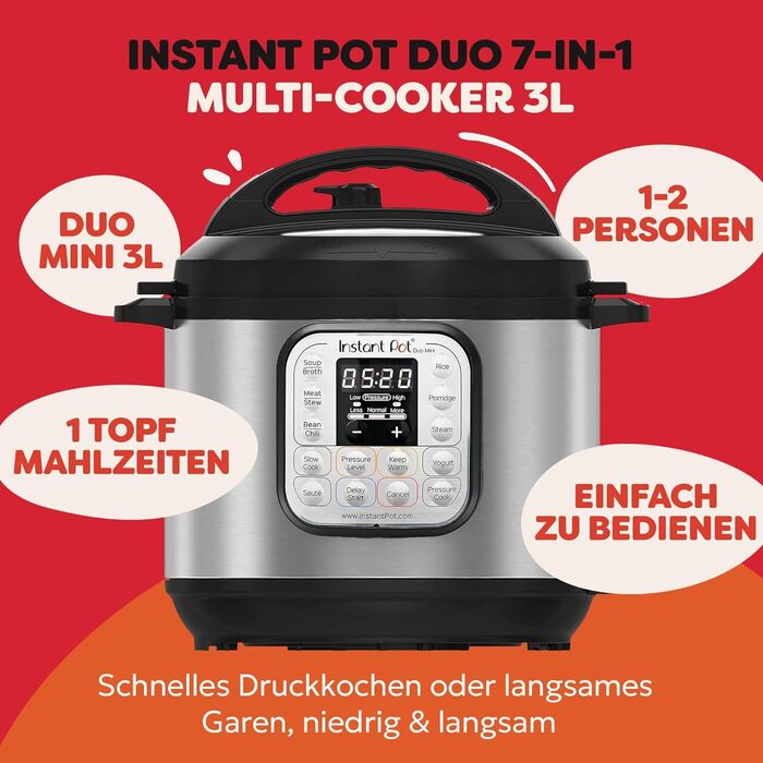 Електрична мультиварка 3 л 1000 Вт Instant Pot