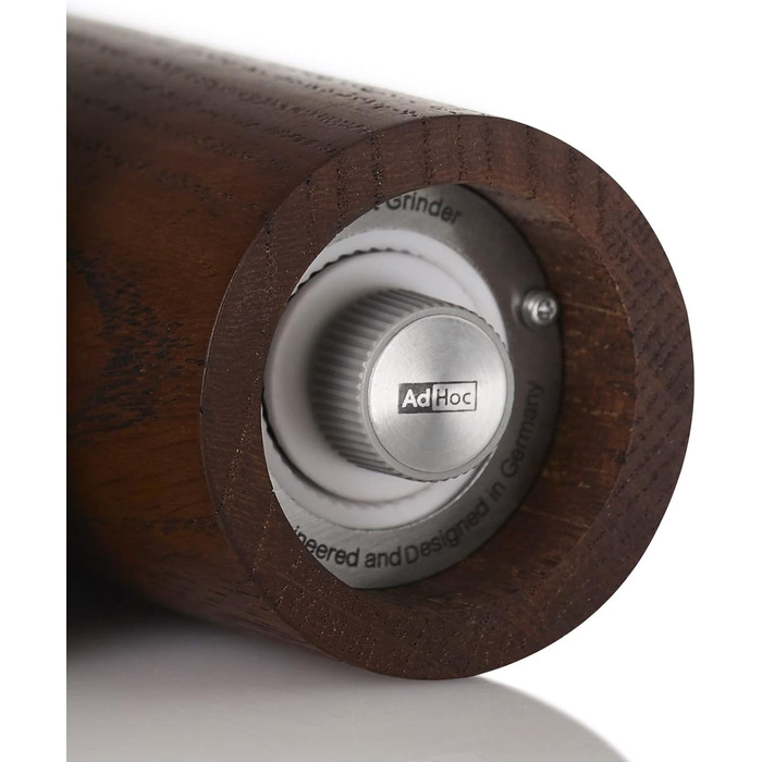 Млин для перцю та солі 15 см, набір 2 предмети, чорний/коричневий з упаковками 50 г перцю та морської солі Textura AdHoc