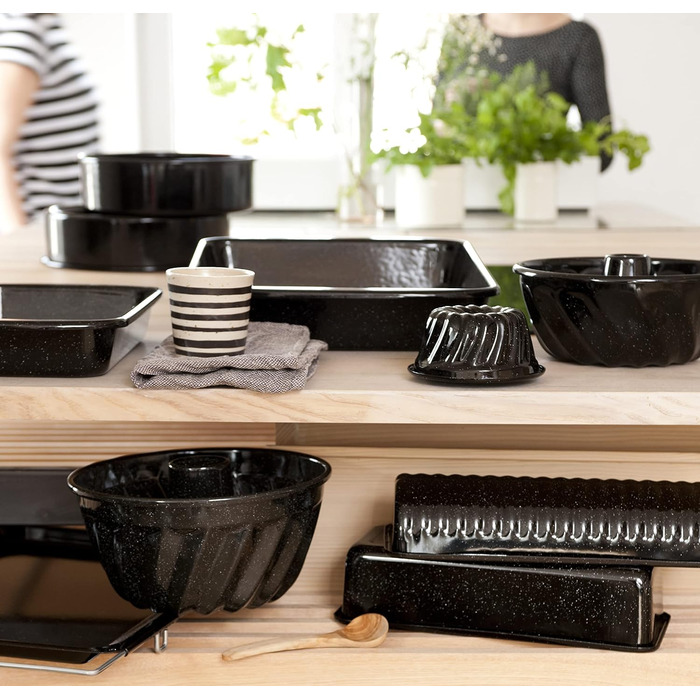 Сковорода висока 33/42, CLASSIC - СКОВОРОДА ДЛЯ ЗАПІКАННЯ ТА ЗАПІКАННЯ, висота 7,0 см, емальована, чорна, 41,6 х 32,8 х 7 см, жаровня, індукційна, 0402-022