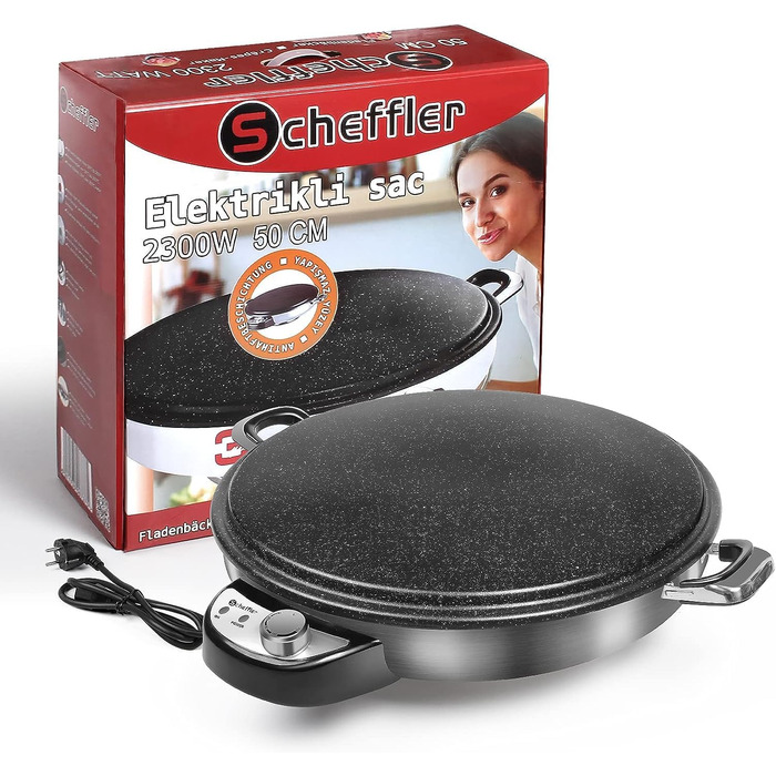 Блинница электрическая 50 см, с ручками Scheffler
