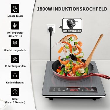 Індукційна варильна поверхня на 1 конфорки 1800 Вт VBGK