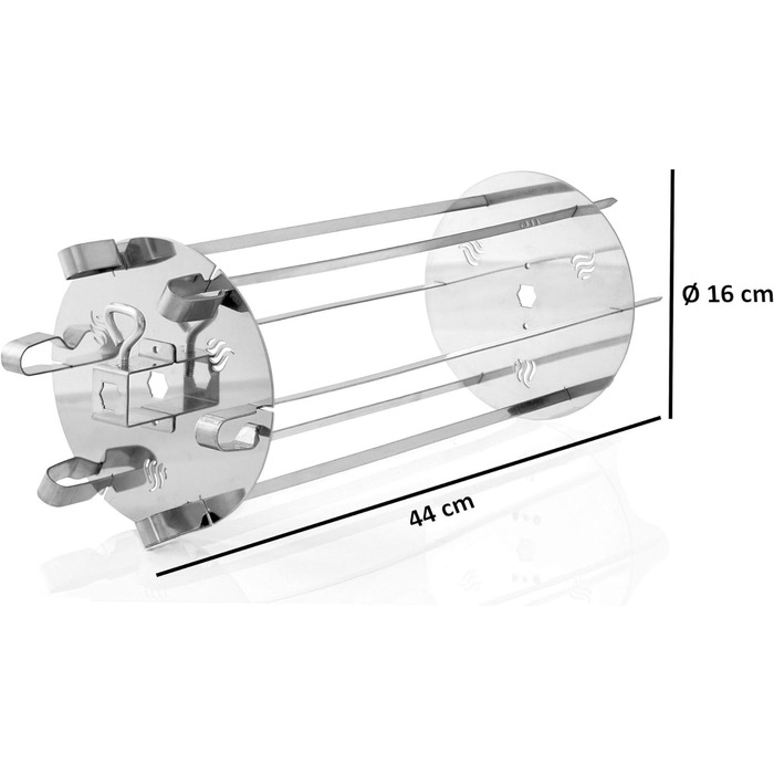 Підставка для рожна барбекю на 6 шампурів, нержавіюча сталь BBQ-Toro