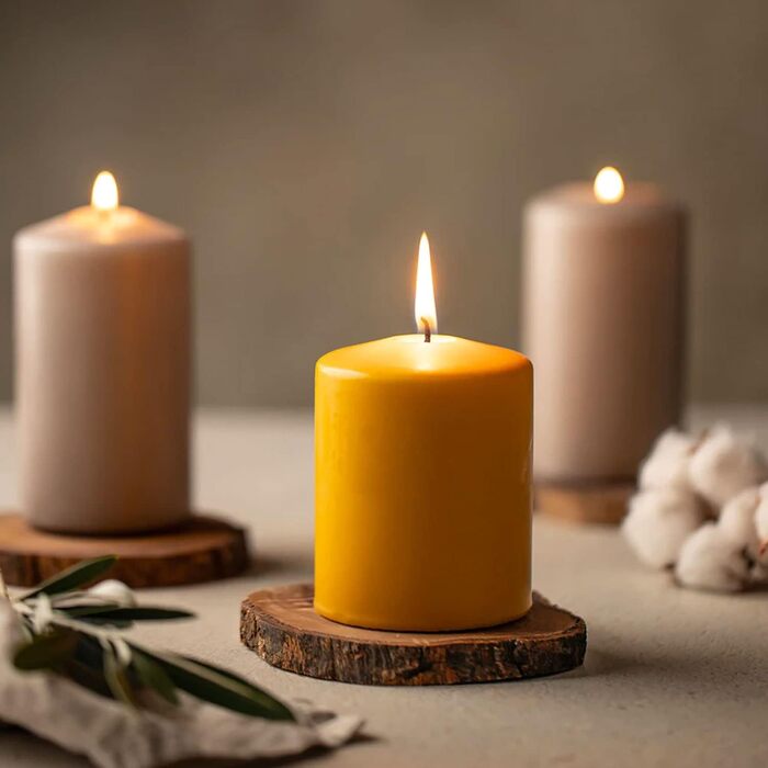 Підставки з високоякісної оливкової деревини, натуральні та необроблені в рустикальній круглій формі, діаметр приблизно 12 см, в комплекті, 6 шт. (сільський)