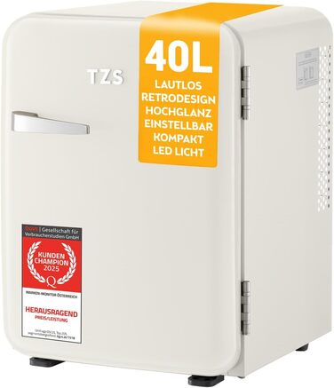 Міні-холодильник 40 л кремовий TZS First Austria