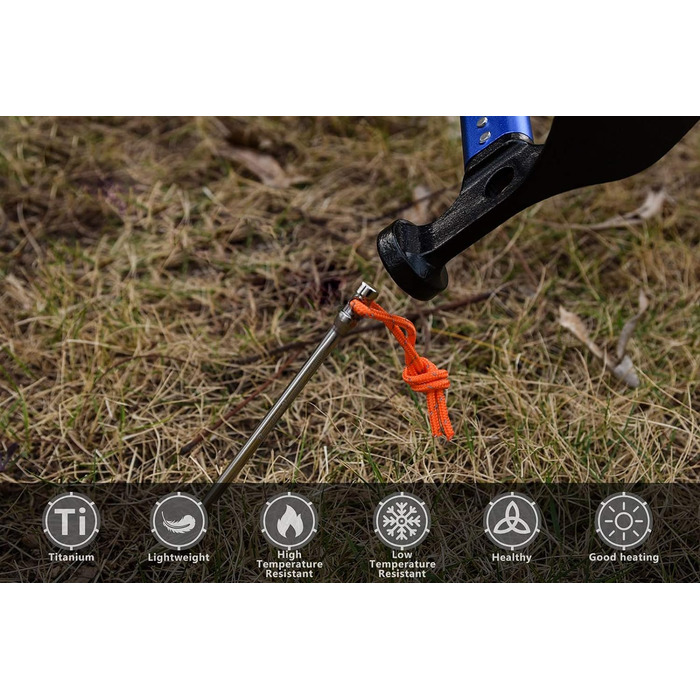 Титанові кілочки для намету довжиною 20 см 8 шт. Ti4006P iBasingo