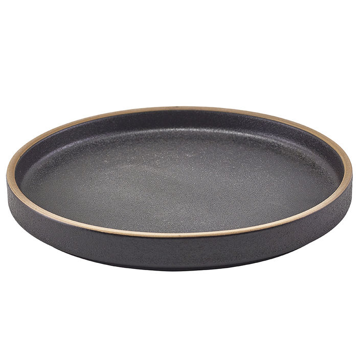 Тарелка презентационная 18*2.3 см с низким вертикальным бортом, Kava Black Stoneware, GenWare