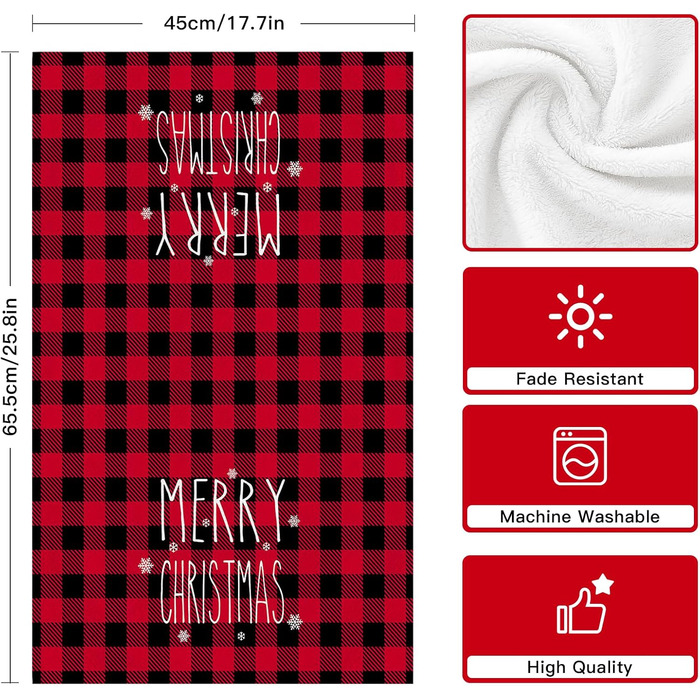 Набір з 2 різдвяних кухонних рушників 45 x 65 см, набір F Ohok