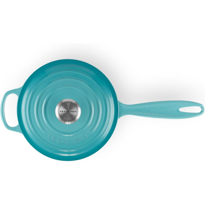 Чавунний сотейник 2 л з кришкою, бірюзовий Signature Le Creuset