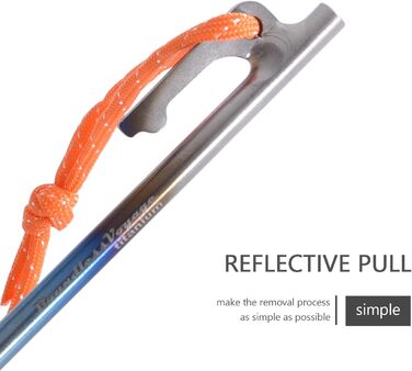 Кілочки з титанового сплаву 7 мм Надміцні цвяхи для намету Барвисті шліфовані цвяхи Міцні кемпінгові шпильки Садові кілки Кілочки для кемпінгу Тент Туристичний брезент 20 см / 24 см / 30 см / 35 см / 40 см 6 / 8 шт. / лот Ti4013P (20 см 6 шт. / лот Ti4013