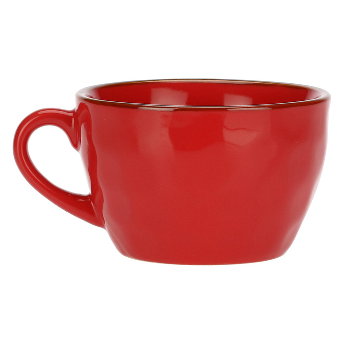 Кружка для чая Rose&Tulpani Milano CONCERTO CORALLO, керамогранит, коралл, 420 мл