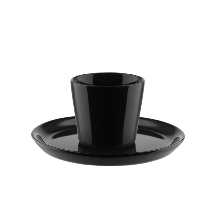 Чашка для еспрессо 80 мл чорна, 4 предмета Tonale Alessi