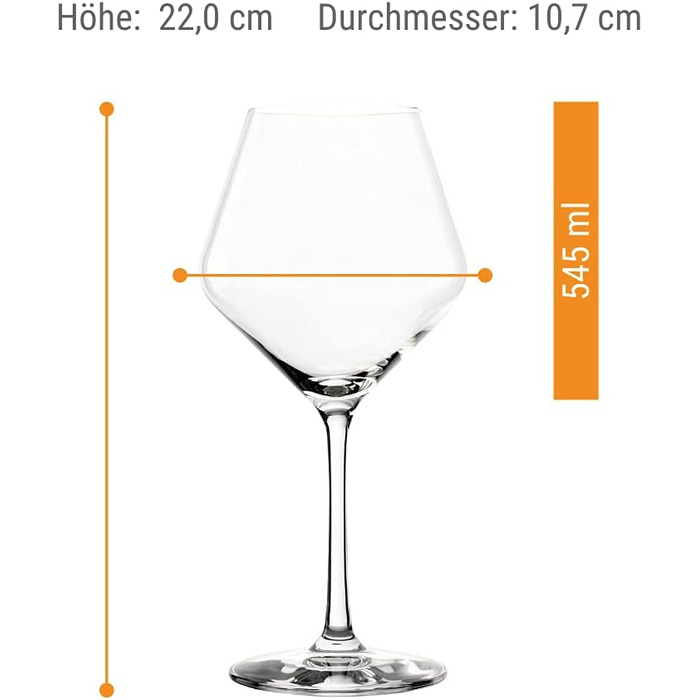 Келихи для білого вина Stlzle Lausitz Revolution 365 мл I Келихи для білого вина Набір з 6 келихів для благородного кришталю I Келихи для вина Можна мити в посудомийній машині I Набір келихів для білого вина ударостійкий I найвищої якості (545 мл келихи д