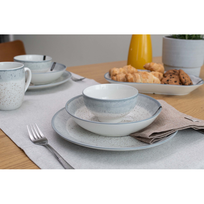 Чашка ARDESTO Siena, 360мл, Фарфор, Бело-серый