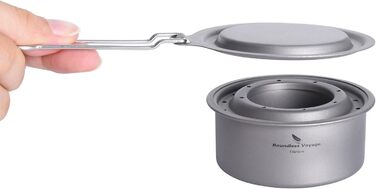 Титановая спиртоварка для походов с крышкой iBasingo