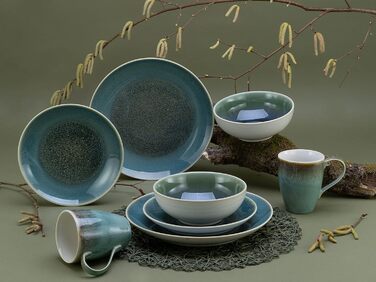 Набір посуду на 2 персони, 8 предметів, зелений Caldera Creatable