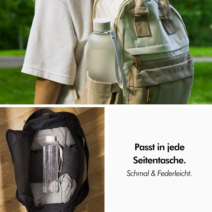 Пляшка для води 1 л тританова, кремова прозора KIVY