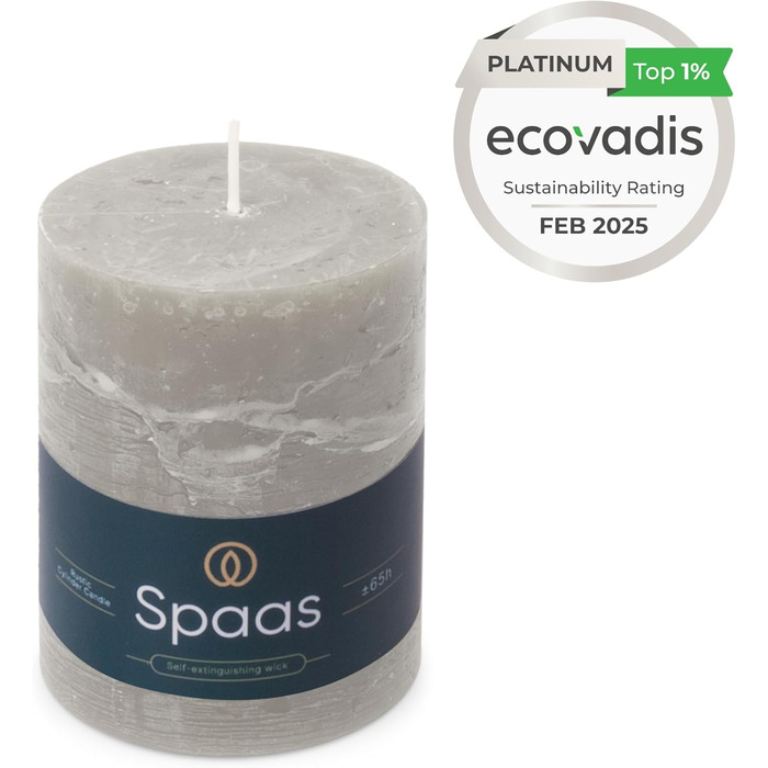 Свічки Spaas Rustic Pillar 80/110 мм 65 шт. - (Світло-сірі)