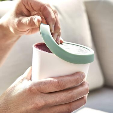 Набір з 2 контейнерів для морозива 1 л, контейнери для зберігання, морозильні банки, контейнери для льоду без бісфенолу А харчового класу (м'ята міні-набір з 4 шт. )