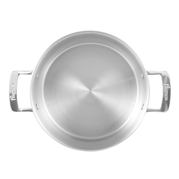 Каструля Fissman FOBUS 16x9 см /1,6 л  із скляною кришкою (5381)