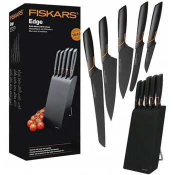 Набір ножів Fiskars Edge з підставкою, 5 шт (1003099)