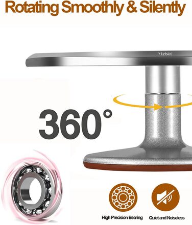 Вращающаяся подставка для торта из алюминиевого сплава 31 см Yizish