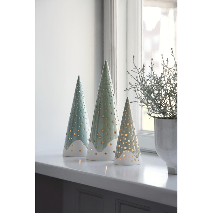 Свічник для чайної свічки конусний 28,5 см зелений Nobili Kähler