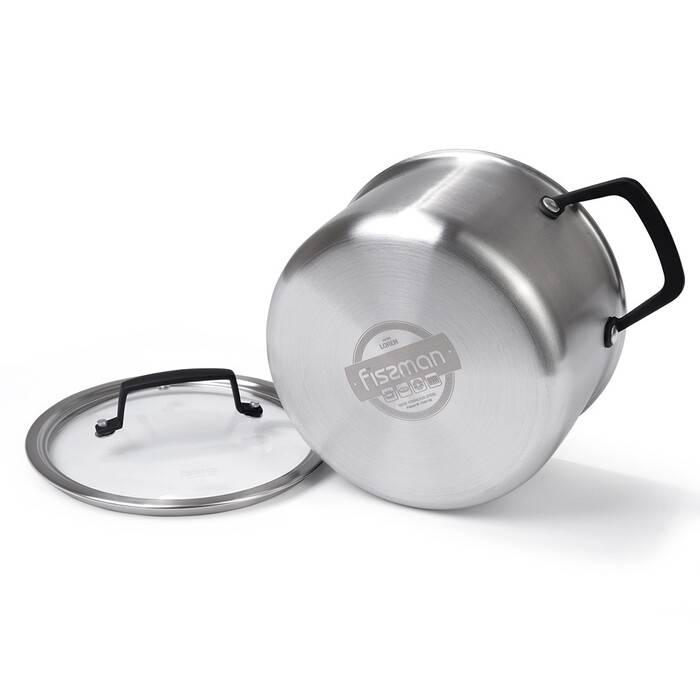Каструля зі скляною кришкою 24 см 6 л LOREN Fissman