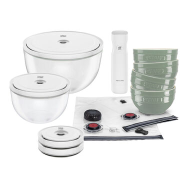 Набір вакуумних контейнерів з керамічними піалами, 15 предметів, евкаліпт Fresh & Save Zwilling