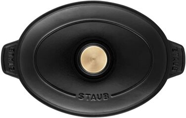 Чавунна жаровня овальна 23 см, чорна STAUB