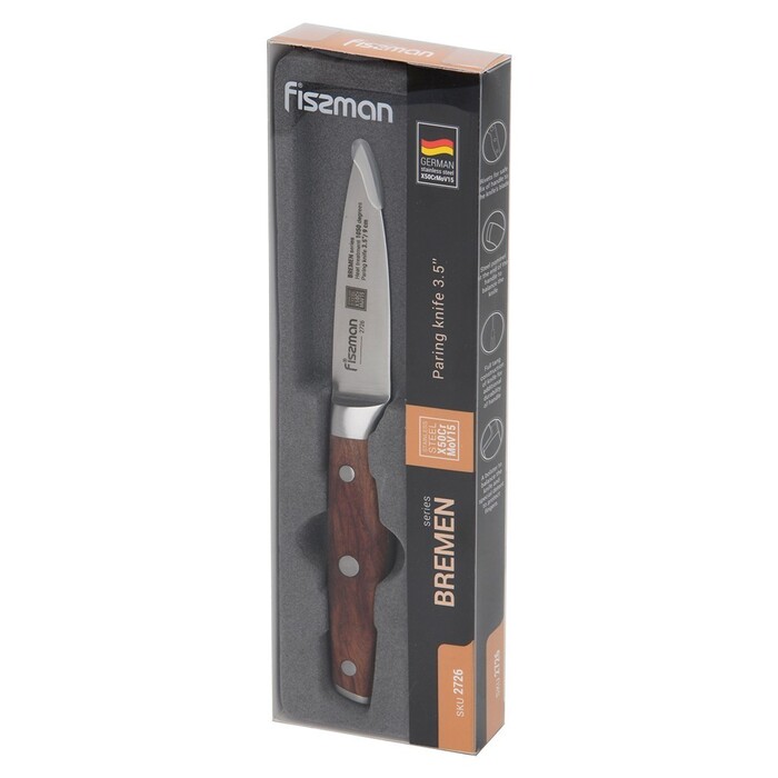 Нож Fissman овощной BREMEN 9 см X50CrMoV15 сталь (2726)