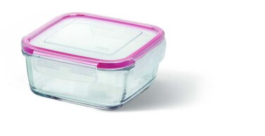 Квадратний скляний контейнер Emsa CLIP&CLOSE, 0,78 л