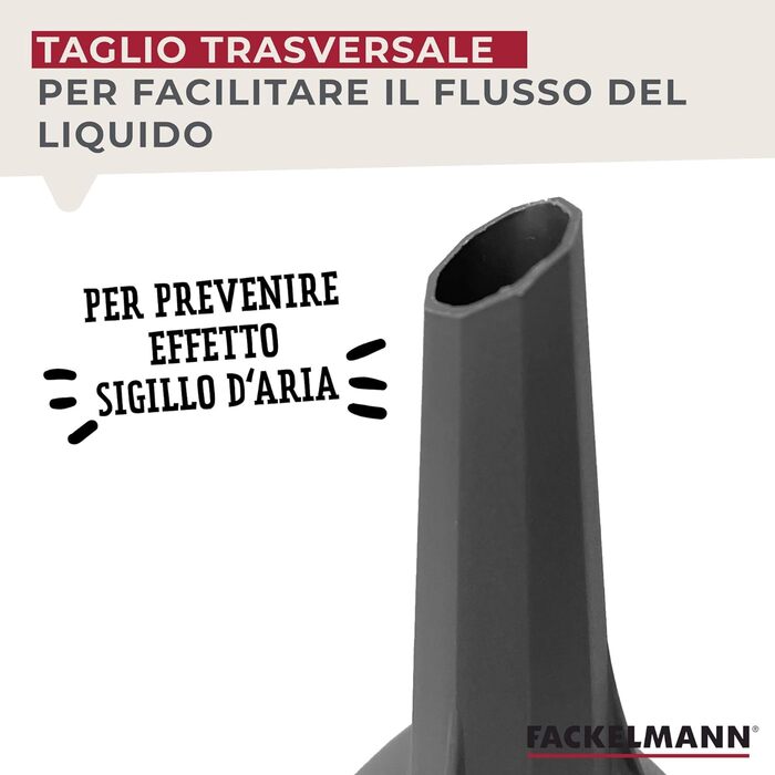 Набір воронок, 3 предмети, сірі Fackelmann