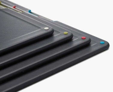 Набор разделочных досок, 4 предмета в корпусе, нержавеющая сталь Folio Steel Joseph Joseph