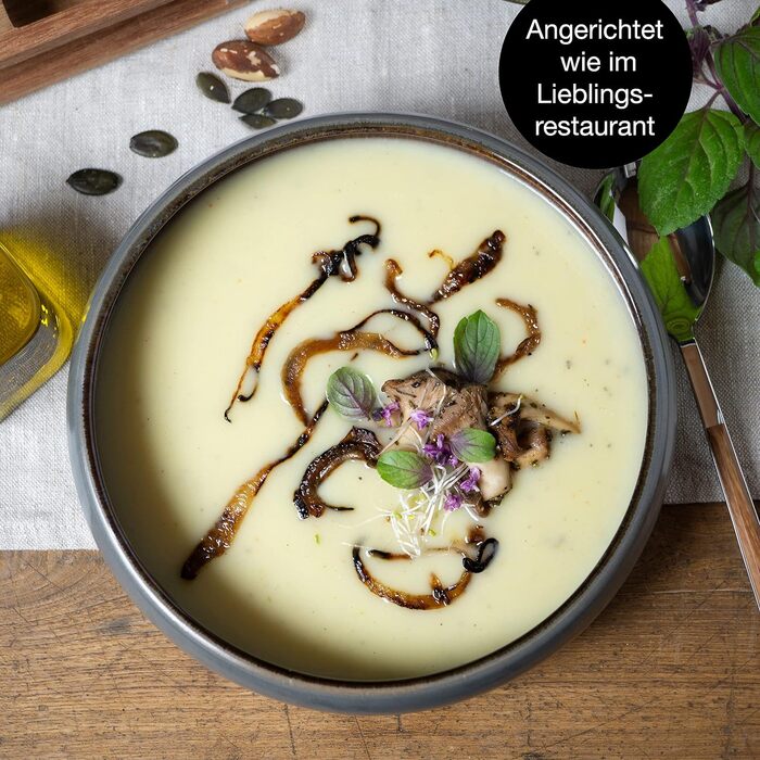 Набір посуду з керамограніту Moritz & Moritz SOLID з 18 предметів набір посуду на 6 персон кожна, що складається з 6 обідніх тарілок, маленьких, глибоких тарілок (4 шт. великих мисок)