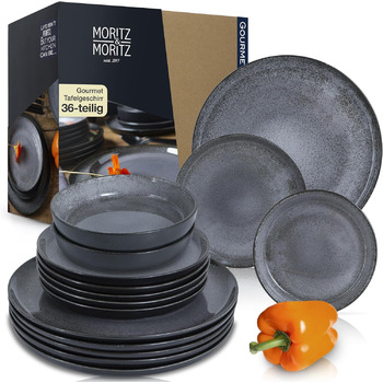 Набір посуду Moritz & Moritz VIDA з 36 предметів (6 обідніх тарілок, 6 десертних тарілок, 6 тарілок для супу)