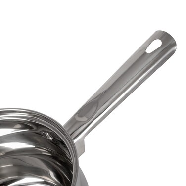 Ківш Fissman FELINA 16x10,5 см / 2,1л. зі скляною кришкою нержавеющая сталь (5337)