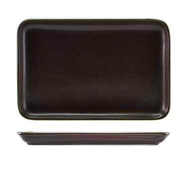 Блюдо прямоугольное 30х20 см, Terra Porcelain Black, GenWare