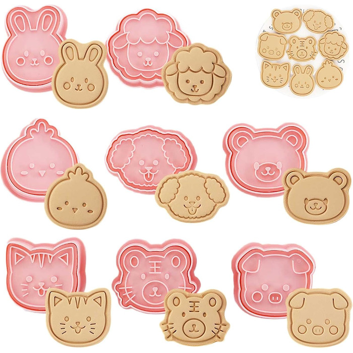 Набір формочок для печива WishesMar Різдвяний пряниковий будиночок, 18 шт. , формочки для печива у формі 3D мультфільмів для зими, свят - форми для печива з нержавіючої сталі для випічки, самостійного виготовлення, святкового декору (формочки для печива G