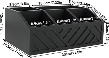 Органайзер для кавових аксесуарів, снеків, столових приладів, канцелярії дерев`яний, чорний Atliberswo