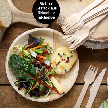 Набір тарілок з пальмового листя, круглі, 75 предметів Moritz & Moritz