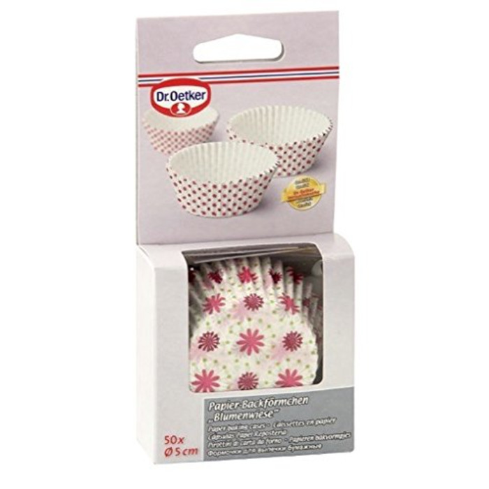 Набір різнокольорових паперових формочок для випічки кексів 50 шт Ø 5 см Back - Helfer Dr. Oetker