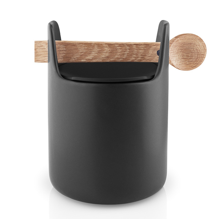 Ємність для зберігання з ложкою чорна 15 см Eva Solo