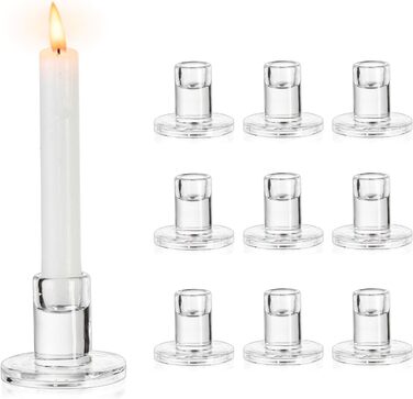 Стеклянные подсвечники 10 шт. прозрачные NUPTIO