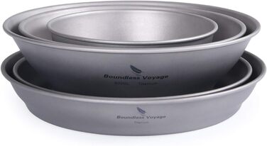 Мл Титановые миски Тарелка Сверхлегкая одностенная чаша Тарелка На открытом воздухе Кемпинг Посуда Кухонная утварь с сумкой для переноски Ti1107T (Ti1110T-5PCS/Set), 800